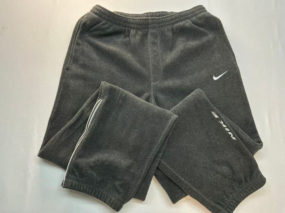 Vintage silver tag 90s/Y2K Nike Polar Fleece Track Pants - Gray - Size M